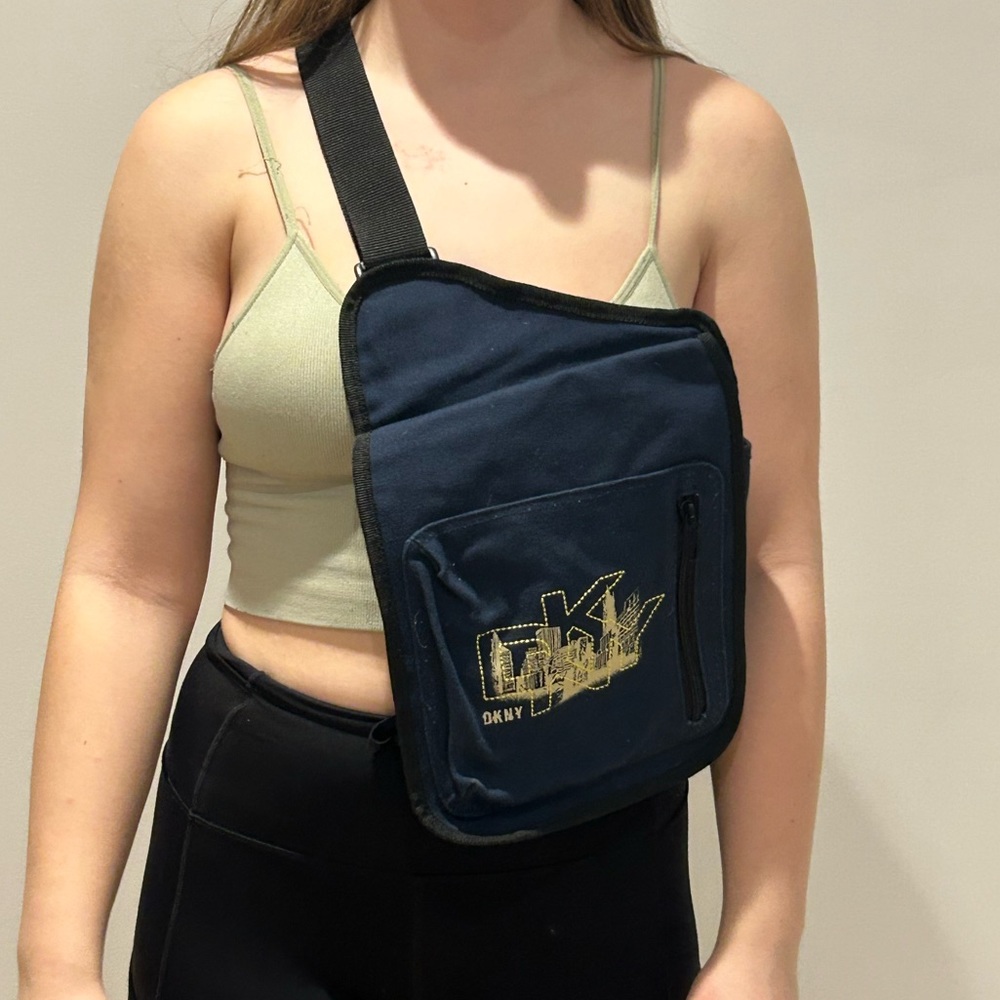DKNY Junior Canvas Sling Backpack